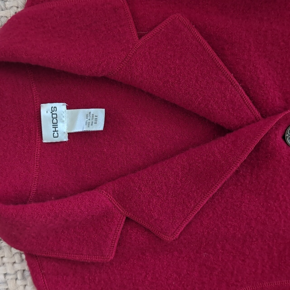 Chico's felted wool blazer jacket - Picture 2 of 4